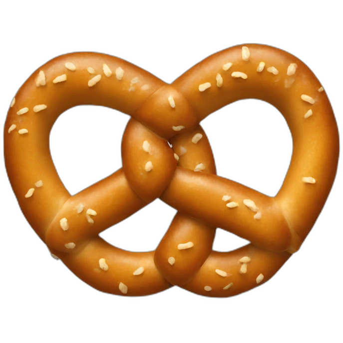 chrome surfaced pretzel emoji