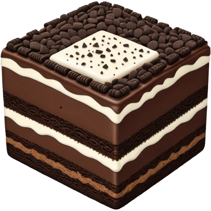 oreo cake square shape slim layer emoji