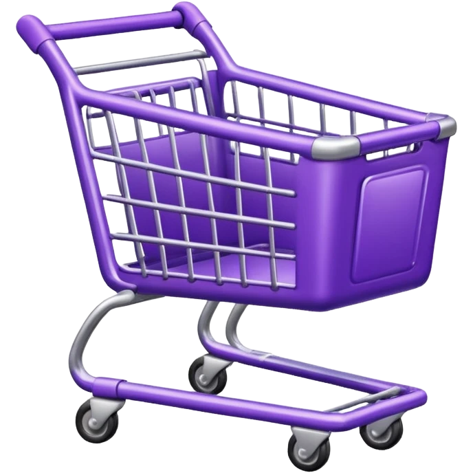 purple shopping cart emoji