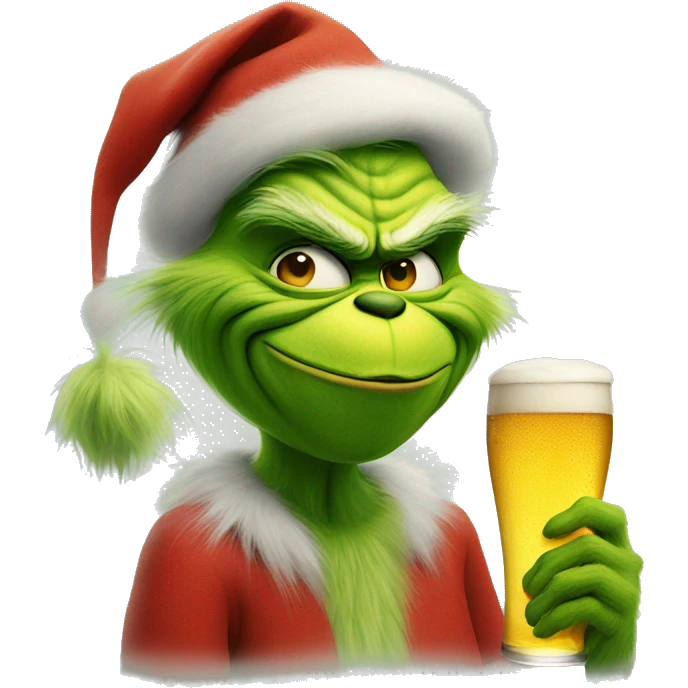 Grinch With a Beer  emoji