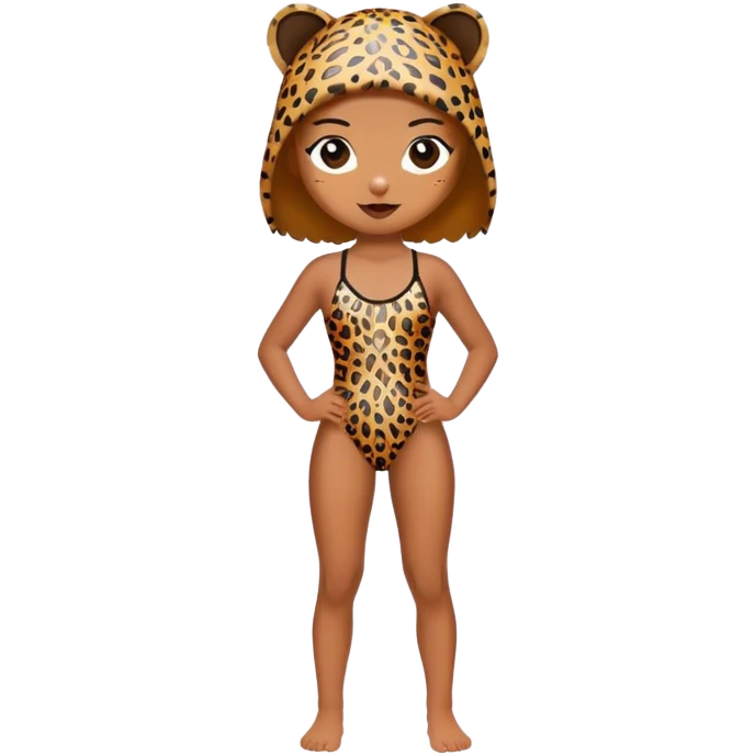 just Leopard swimsuit emoji