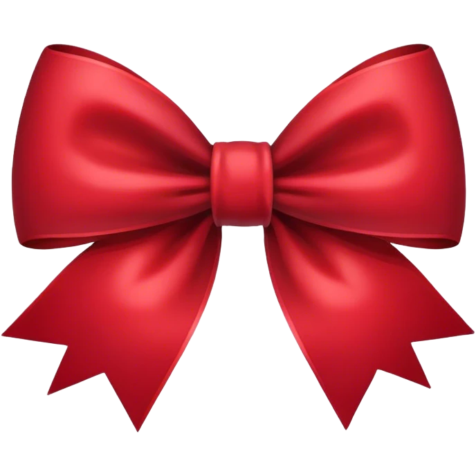 dark red bow emoji