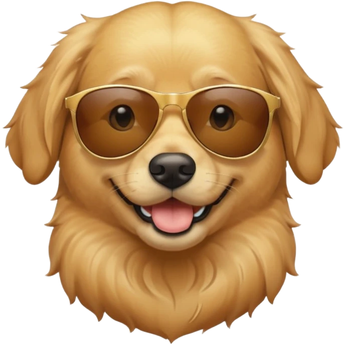 Golden retriever with sunglasses  emoji