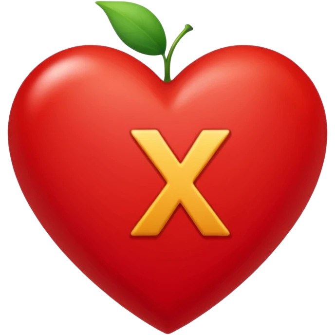Corazón con la letra X emoji
