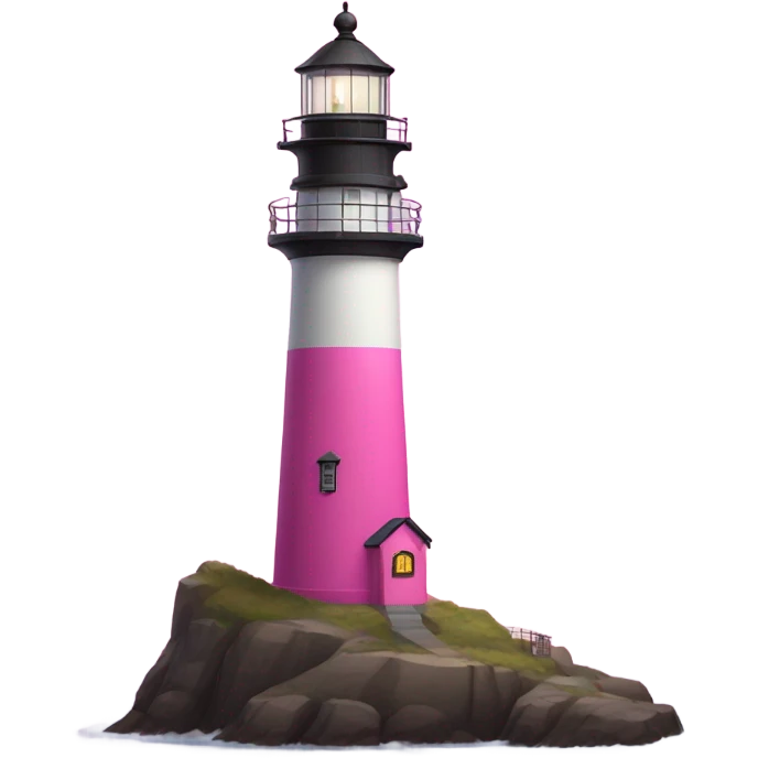 all pink lighthouse emoji