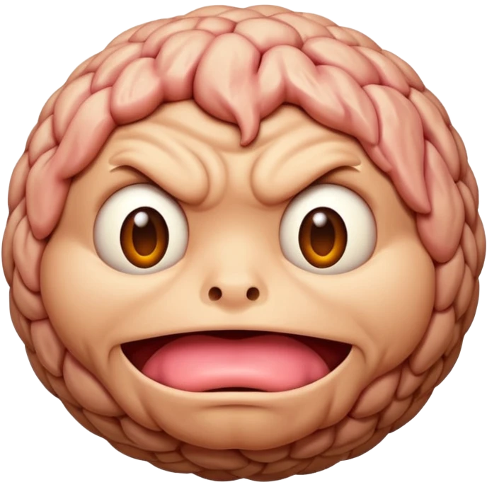 Hairy ball of flesh emoji