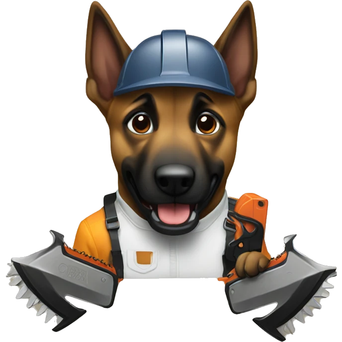 malinois  chainsaw  emoji