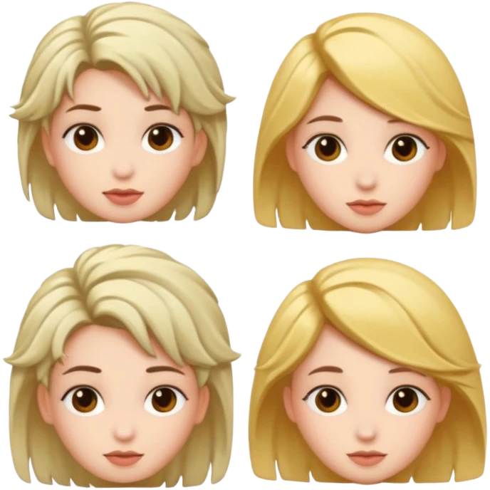 data & insights girls (all white, random hair) emoji