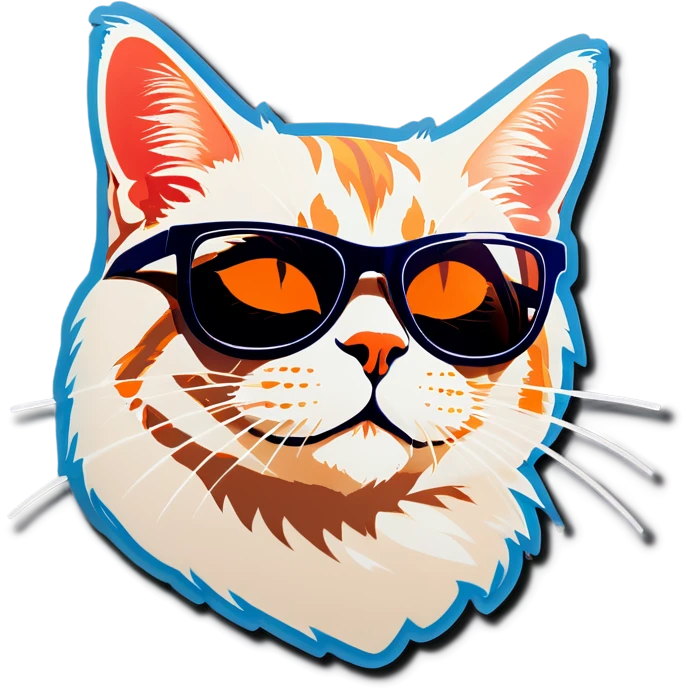 Cat with sunglasses emoji