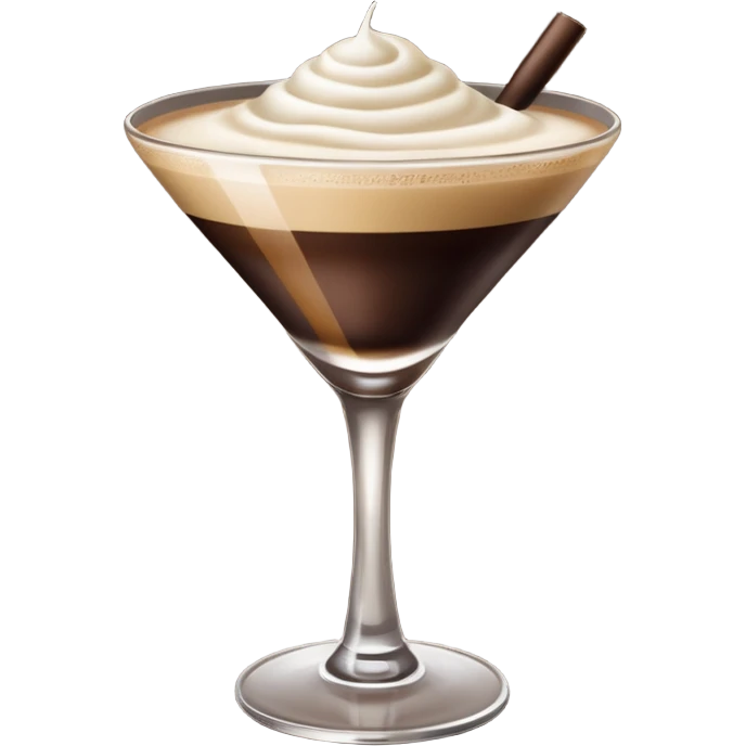 espresso martini with foam and no straw emoji