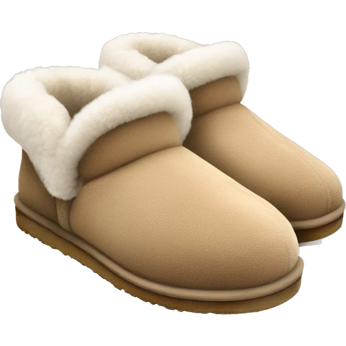 Ugg slippers fuzzy rim,  emoji