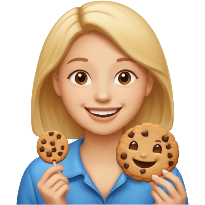 Chewing  cookies emoji