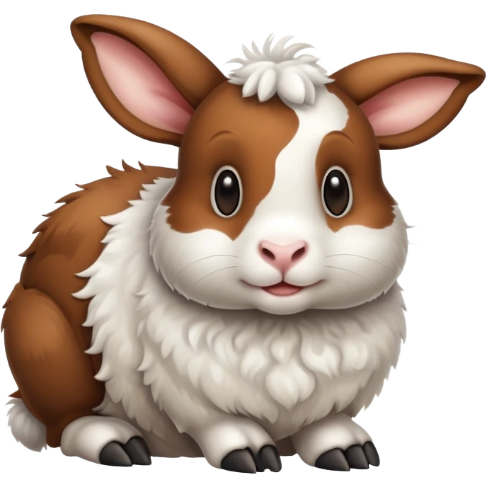 A cross between a cow and a bunny rabbit emoji