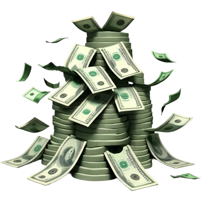 Falling value of the dollar emoji