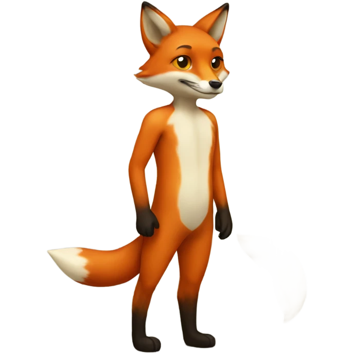 fox with human body emoji