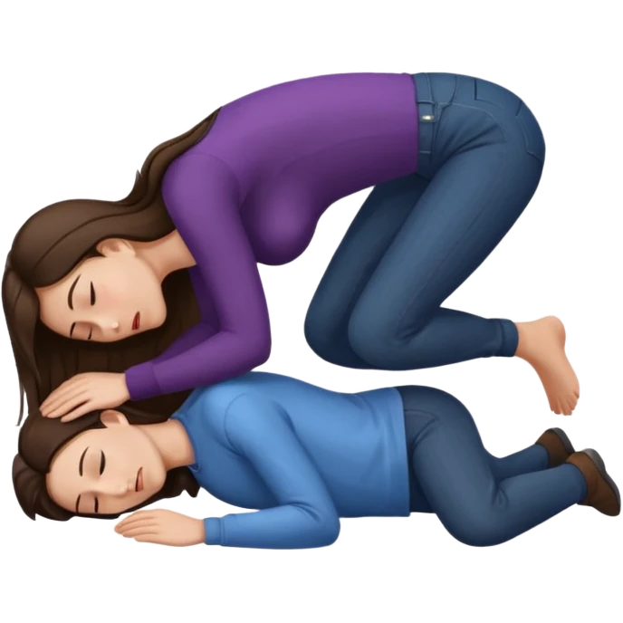 Nude small brunette girl face down ass up with a man on top  emoji