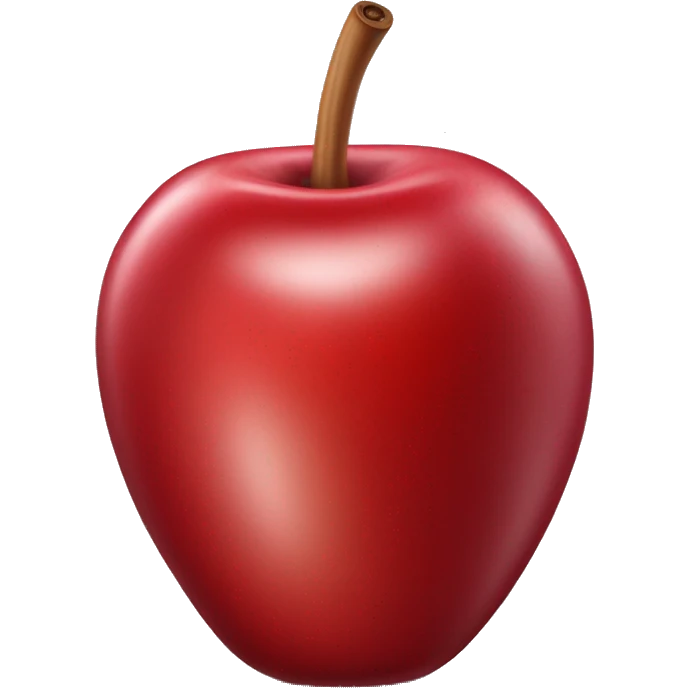 Realistic candy apple red fridge isolated. emoji