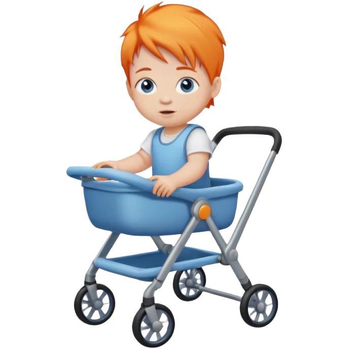 orange hair baby on babywalker emoji