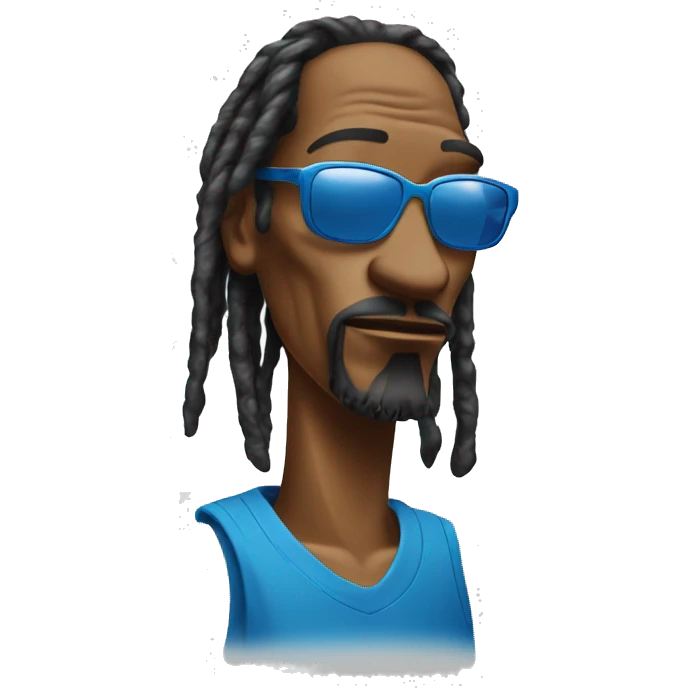 Snoop dogg in blue and sunglasses with dreads  emoji