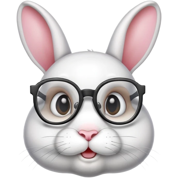 a nerd bunny  emoji