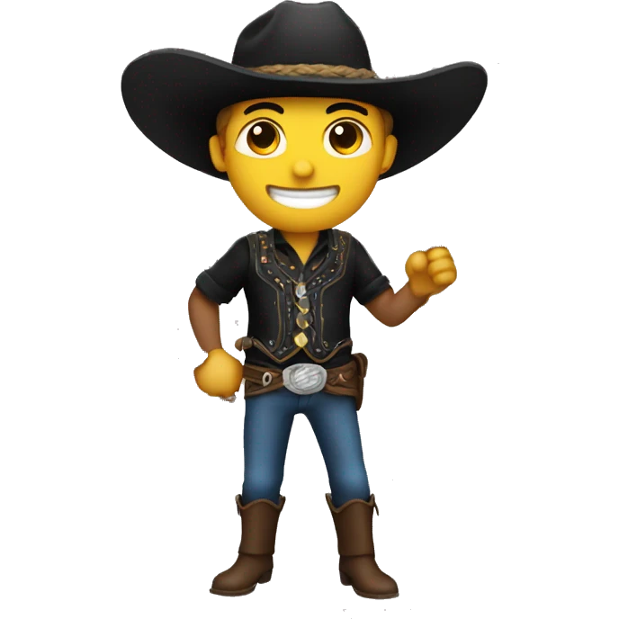 cowboy lasso black emoji