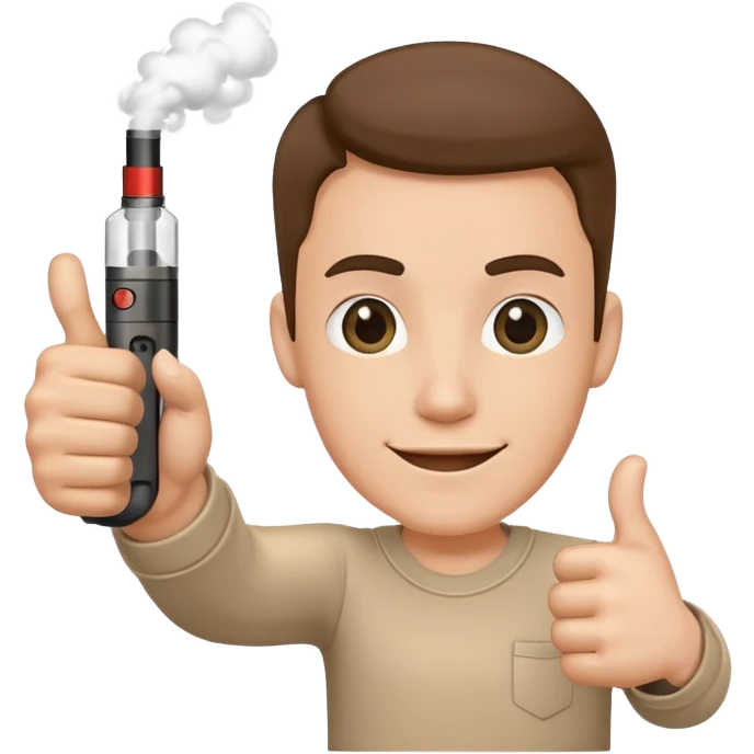 Thumbs up with a vape emoji