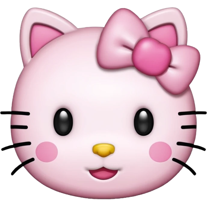 like round IOS emoji hello kitty 표정 emoji