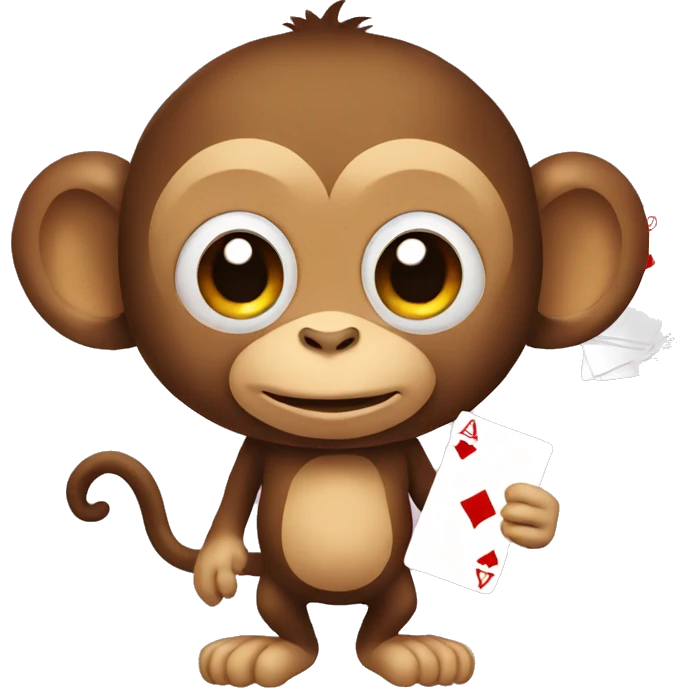 monkey with cards emoji