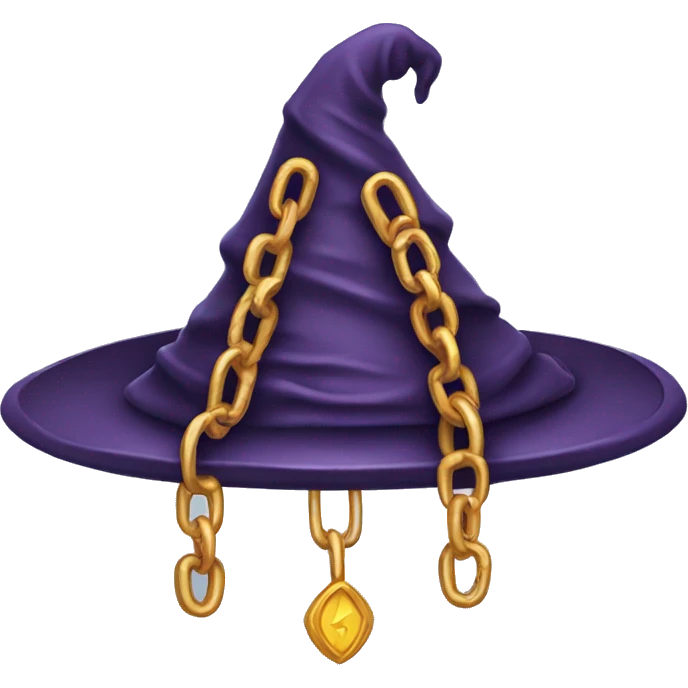 wizard hat covered in chains emoji