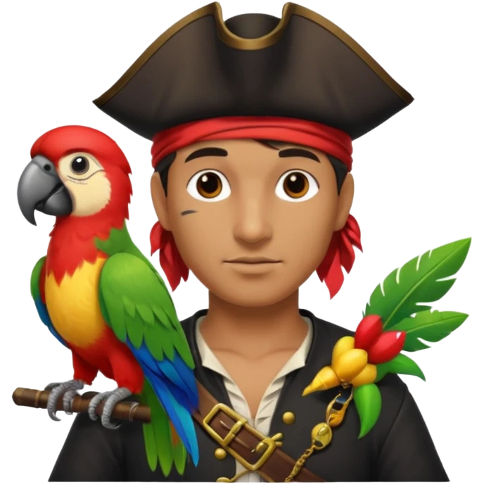 pirate and parrot emoji