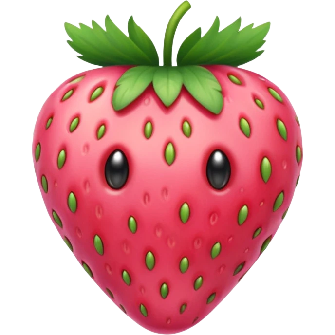 Pink strawberry emoji