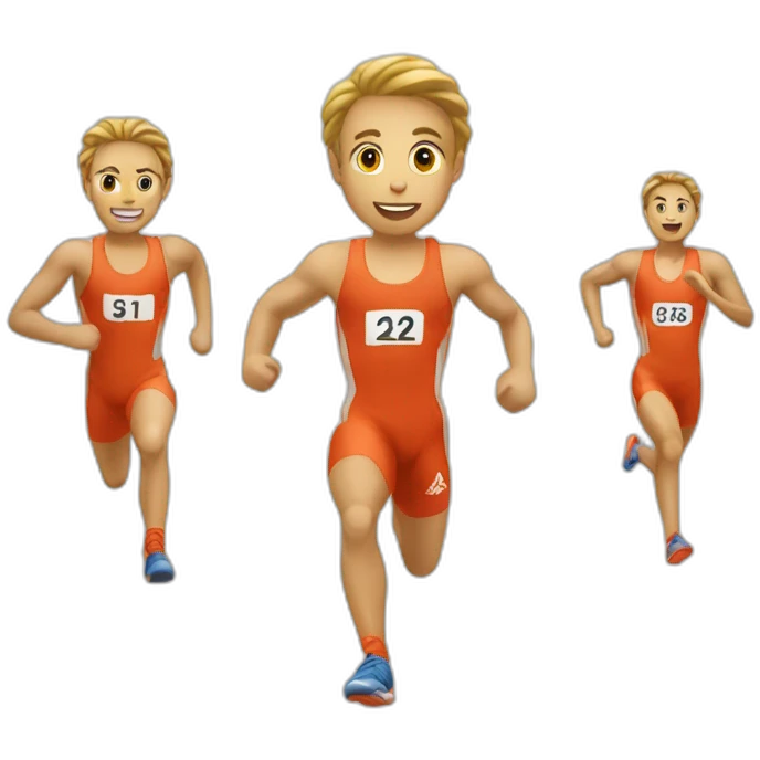 Actions Relais passage de témoins athlétisme emoji