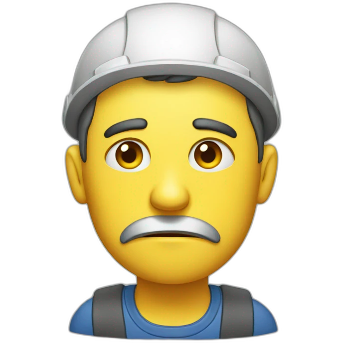 sad worker emoji