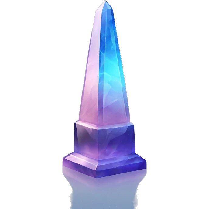 Obelisk made of crystal emoji