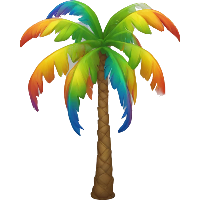 rainbow palm tree emoji