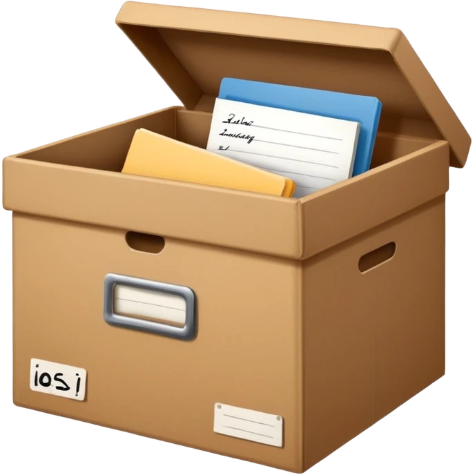 file storage box with label emoji | AI Emoji Generator