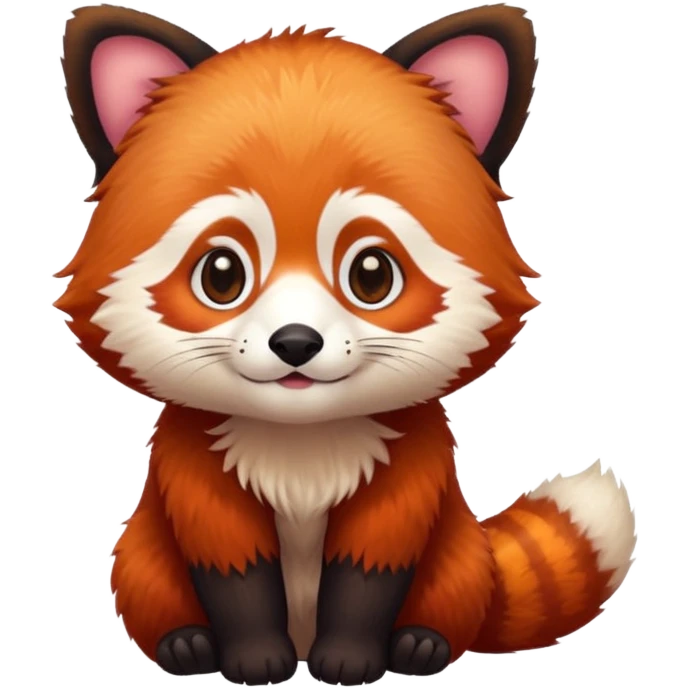 cute little red panda emoji