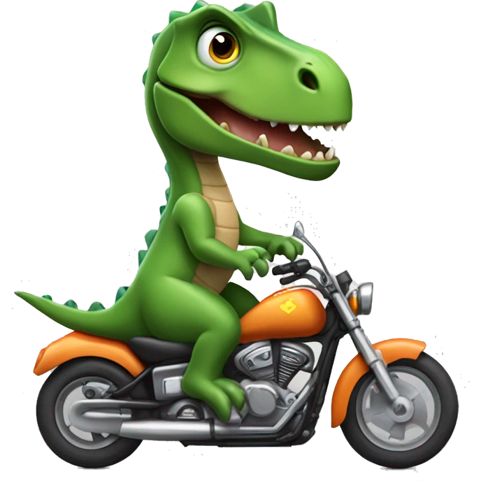 dinosaurio en una motocicleta  emoji