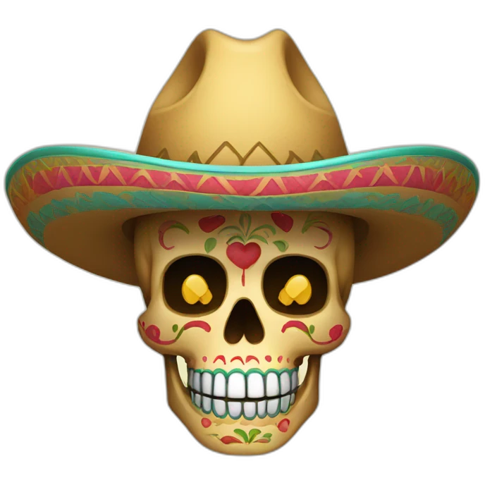 calavera in sombrero emoji
