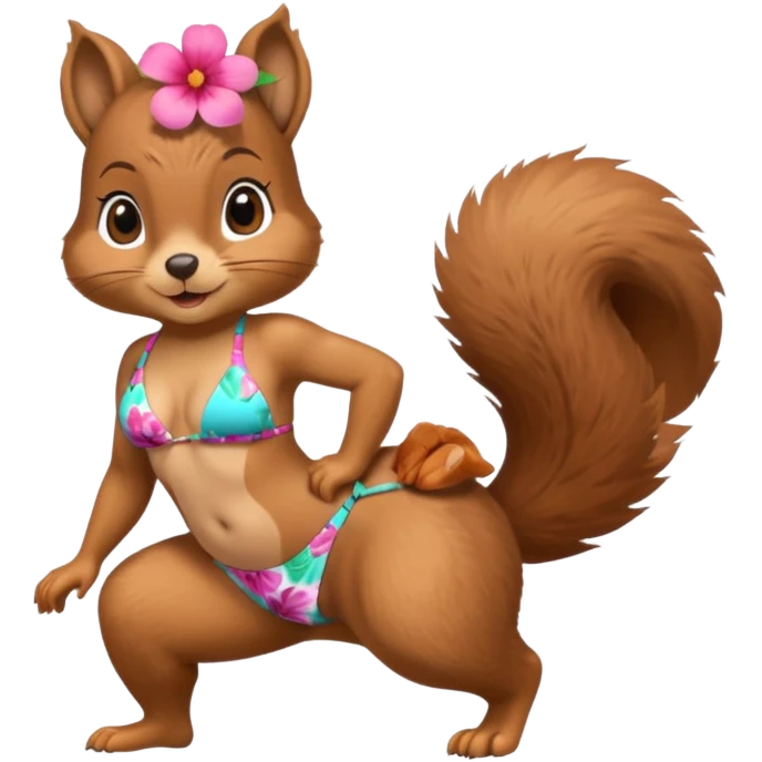 Squirrel 🐿️ with bikini 👙 emoji