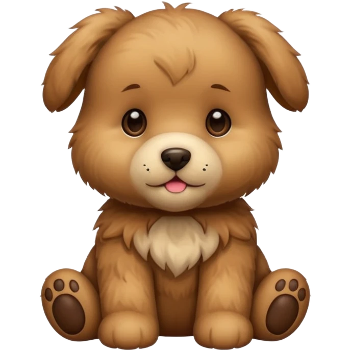Teddy puppy  brown iOS style emoji