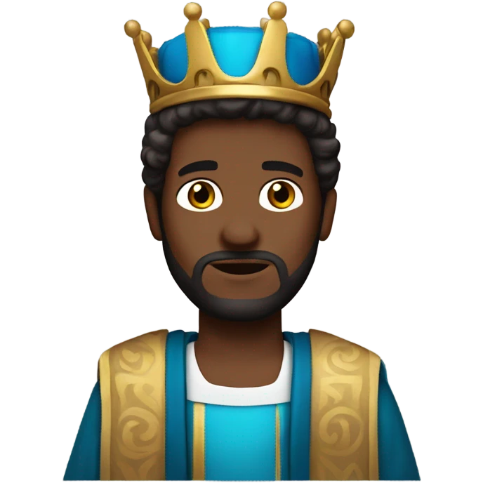 King David brown-haired biblical emoji