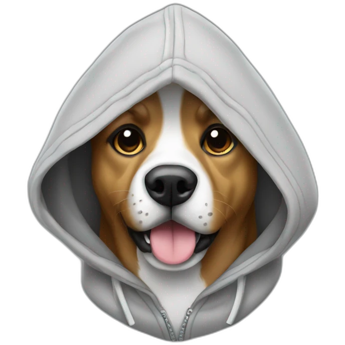 Dog wearing hoodie  emoji