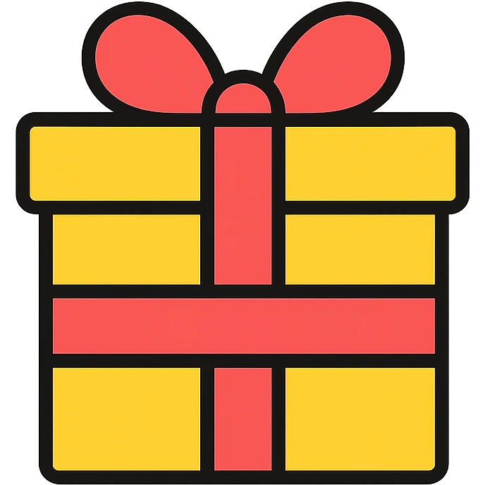 Подарок. Минималистичный рисунок  emoji