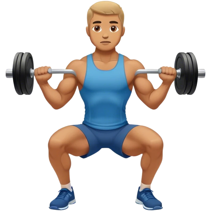 guy weighted lunges exercise emoji