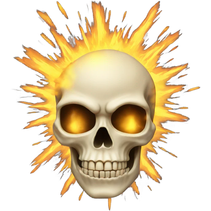 Skull emoji head exploding emoji