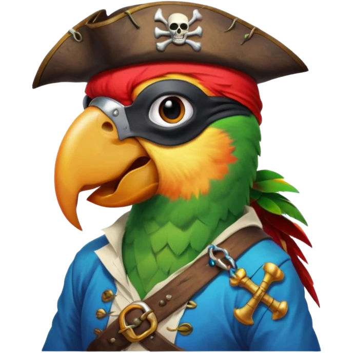 pirate and parrot emoji