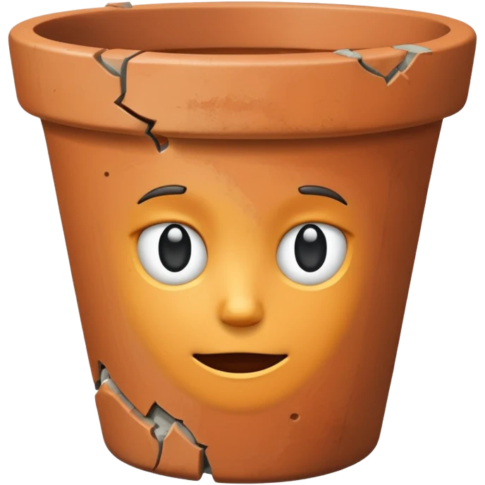 broken empty flower pot  emoji