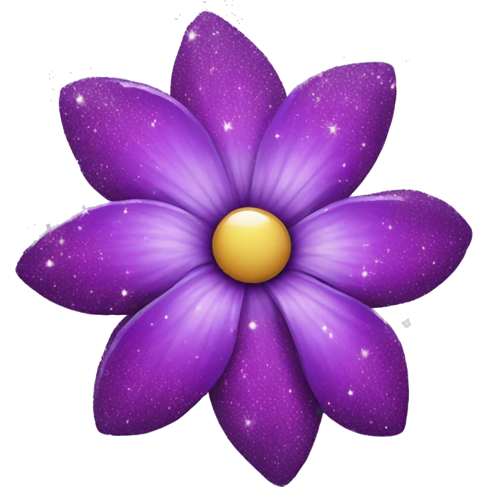 purple flower with sparkles emoji