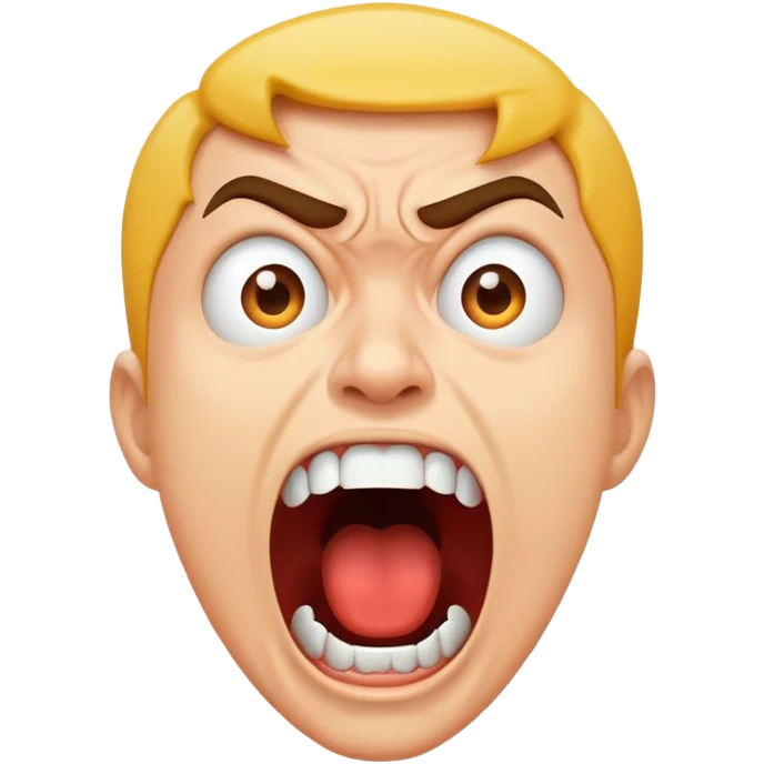 Mad screaming emoji
